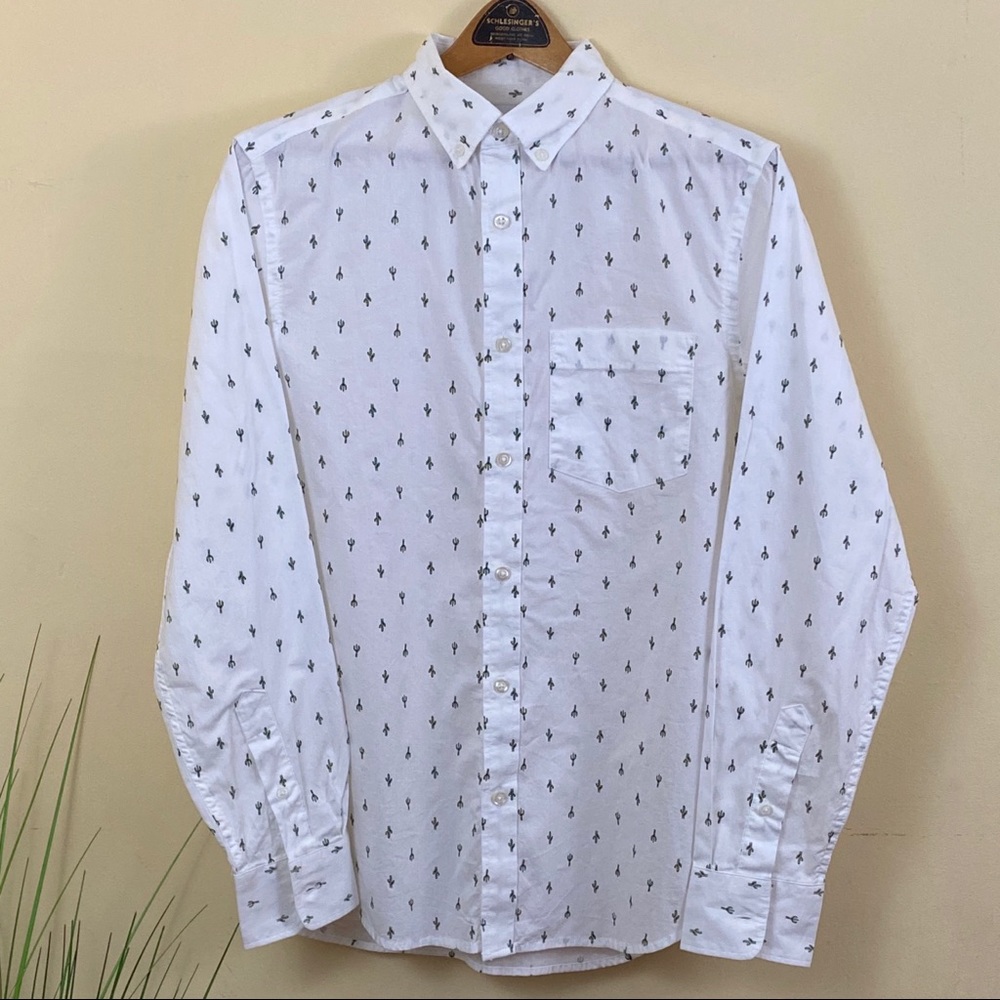 OLD NAVY *NWT* Long Sleeve Button Cactus Shirt